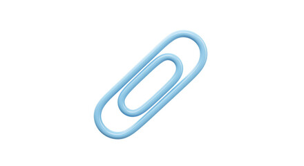 Blue paperclip office supply stationery.