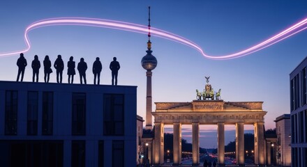Celebrating German Unity - Watching the Sunset Over the Berlin Cityscape