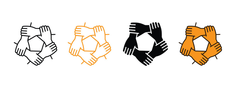 Teamwork icon vector. teamwork, collaboration, and community symbol. vector illustration.