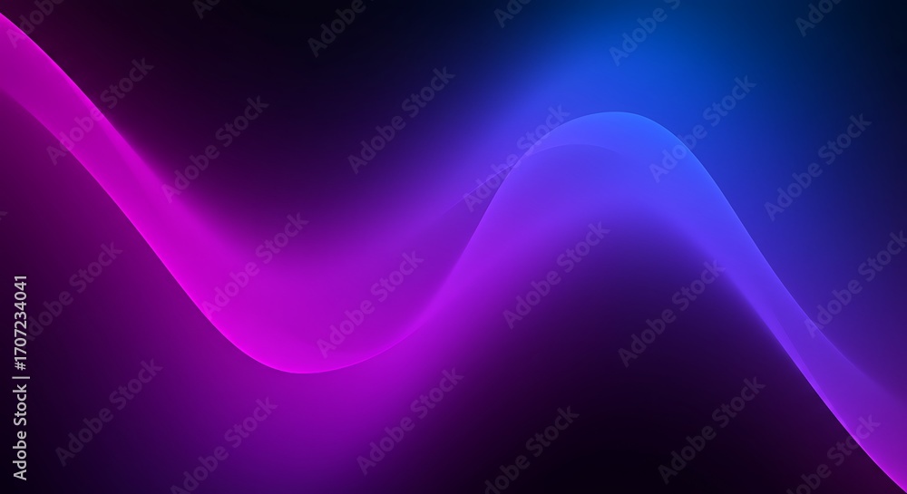 Canvas Prints an abstract background with a vibrant blue and purple glowing color gradient
