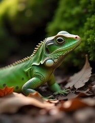 Fototapeta premium lizard in forest 