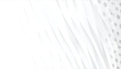 Abstract white background with diagonal lines and polka dots