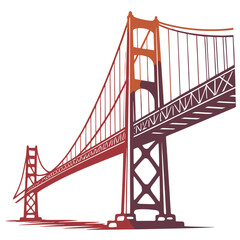 Modern suspension bridge architectural design