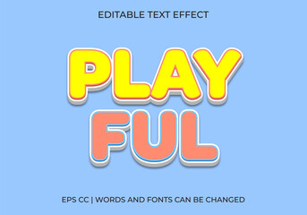 Fototapeta premium 3D Playful Text Effect, Editable Typography Style