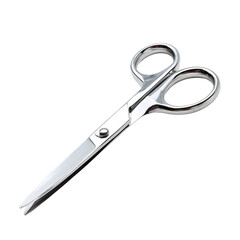 Obraz premium Silver scissors angled view