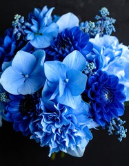 Close-up of vibrant blue flowers