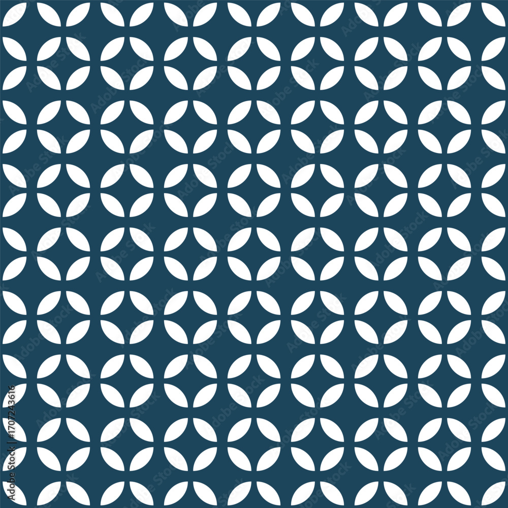 Poster seamless vector pattern geometric abstract background with circular overlapping ellipse shapes navy 