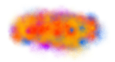 Abstract Dust Cloud Burst in Rainbow Hues