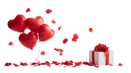 valentines day background isolated on white background