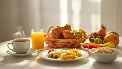 breakfast on the table