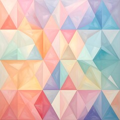 Fototapeta premium Pastel triangles in a geometric pattern