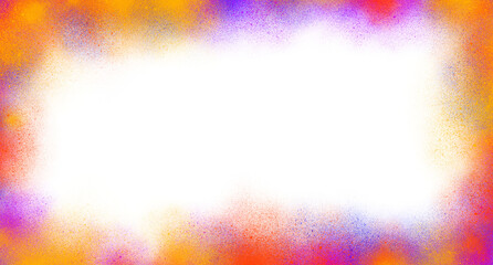 Artistic Color Dust Border with Empty Copy Area