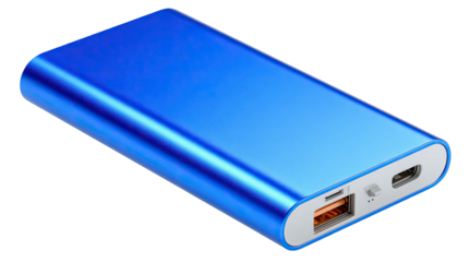 Blue portable battery pack