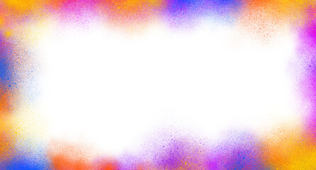 Multicolor Dust Explosion Border for Creative Design