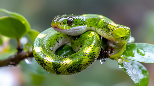 green tree python