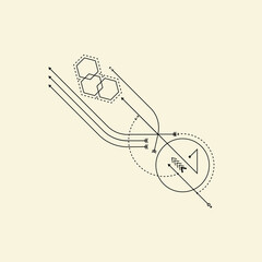 Line Dot Tattoo M_2509001