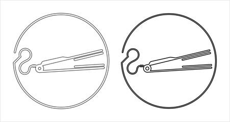 Hair Iron Icon M_2509002