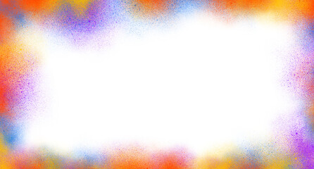 Colorful Powder Explosion Frame with Copy Space