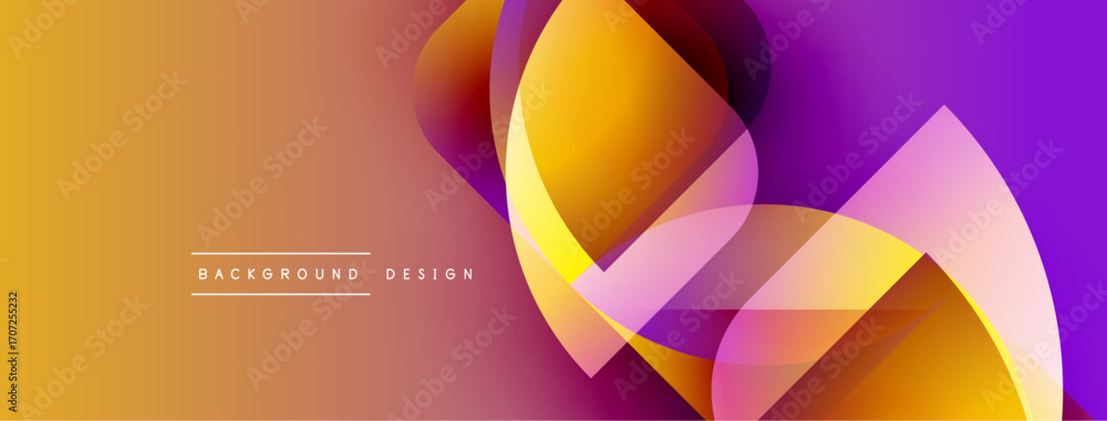 Poster abstract colorful layers create dynamic visual effect. gradient hues blend, forming modern backgroun