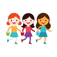 the-girls-with-smiling-faces-walking-to-fetch-wate.eps