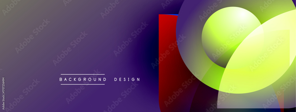 Aufkleber abstract gradient background. purple hues blend with red, yellow shapes create dynamic visual effect