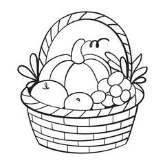 basket with vegetables