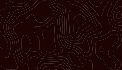 Dark Abstract Topographic Contour Line Pattern