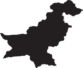 Obraz premium Pakistan Map Silhouette Country