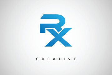 Obraz premium RX Creative Monogram Lettermark Logo – Modern Branding Design & Business Identity