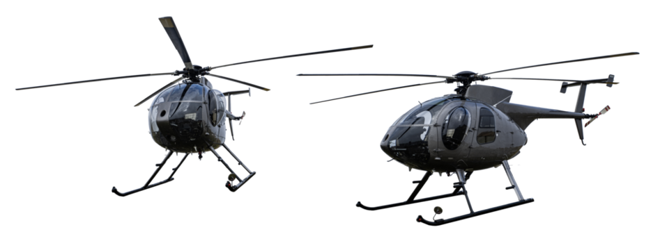 Helikopter fliegen  Freigestellt