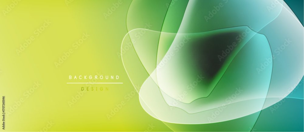 Poster abstract vibrant background. smooth gradients, flowing shapes create modern design. light effects ad