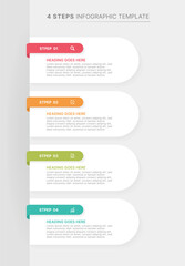 Business Infographic Design Template with 4 Bar of Options