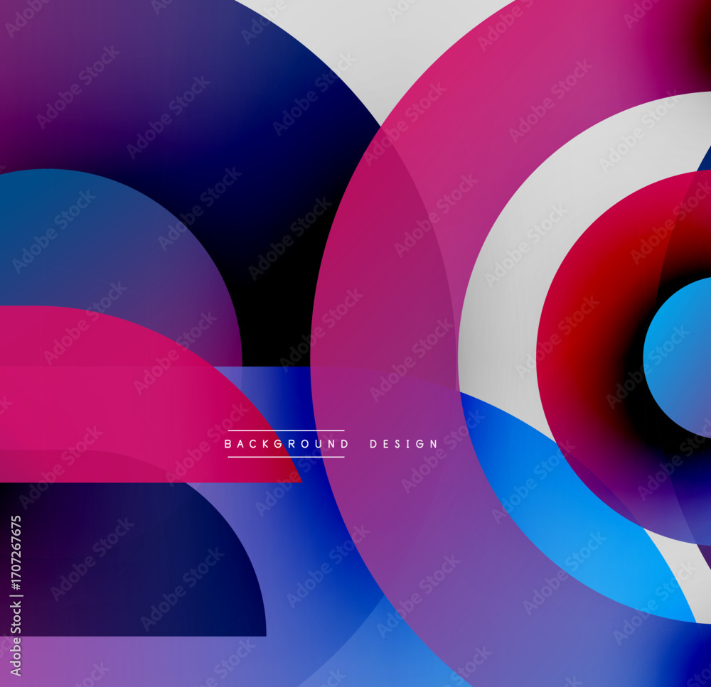 Poster abstract colorful layers create dynamic composition. vivid gradients, overlapping shapes, modern des