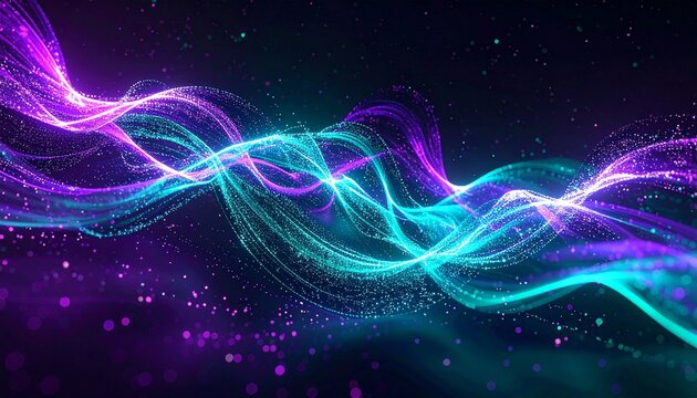 Abstract Background - Glowing Particle Stream