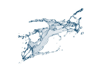 抽象的な青い波と水しぶき
