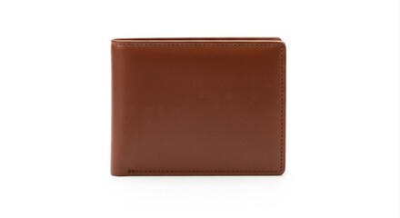 Leather Wallet Isolated on White Background