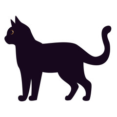 Black Cat Silhouette Illustration
