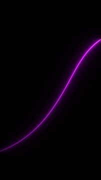 Abstract colorful neon lights animated on a black background. Movement of neon diagonal lines or glowing light stripes. blinking lines moving animation. Neon lights blinking lines moving animation