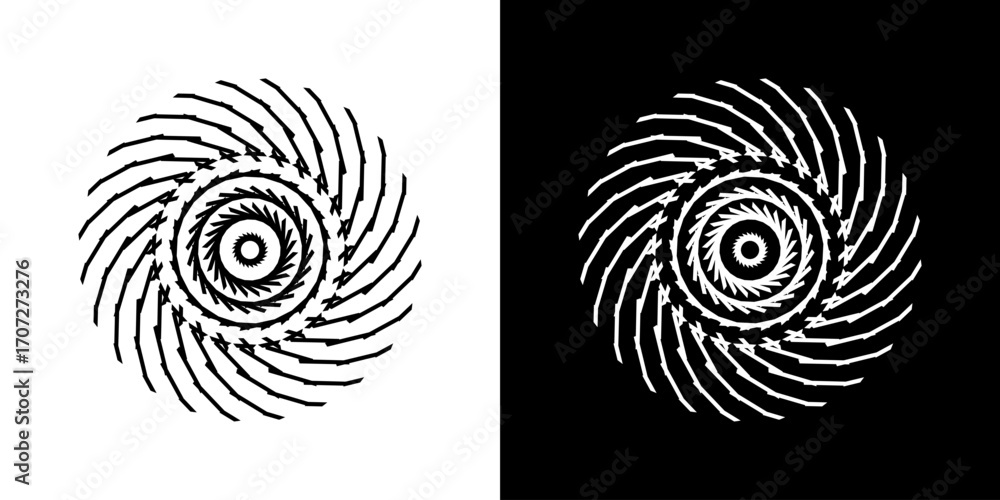 Poster abstract background with abstract line pattern in circles. spiral art design as a logo or icon. a bl