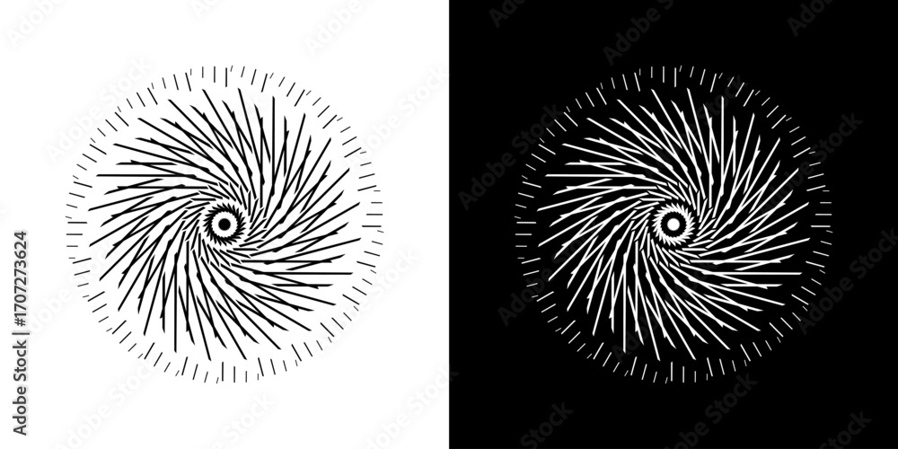 Poster abstract background with abstract line pattern in circles. spiral art design as a logo or icon. a bl