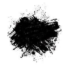black ink splashes