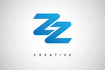 Fototapeta premium ZZ Creative Monogram Lettermark Logo – Modern Branding Design & Business Identity