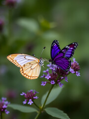 Obraz premium delicate butterflies purple