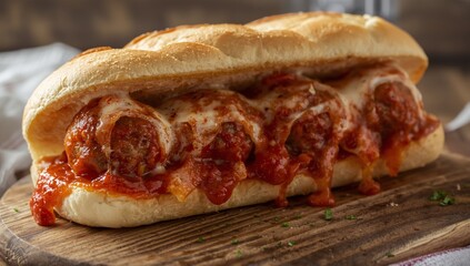 Classic Meatball Sandwich with Marinara Sauce