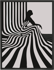 woman in black dress