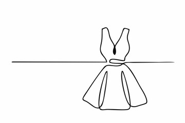 vector illustration of a black dress