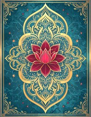 Ornate lotus design