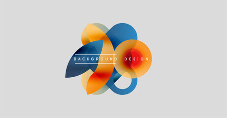 Abstract colorful shapes overlap, creating dynamic visual effect. Text reads background design within composition. Simple, modern aesthetic.