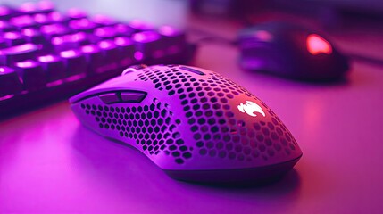 Gaming mouse close up