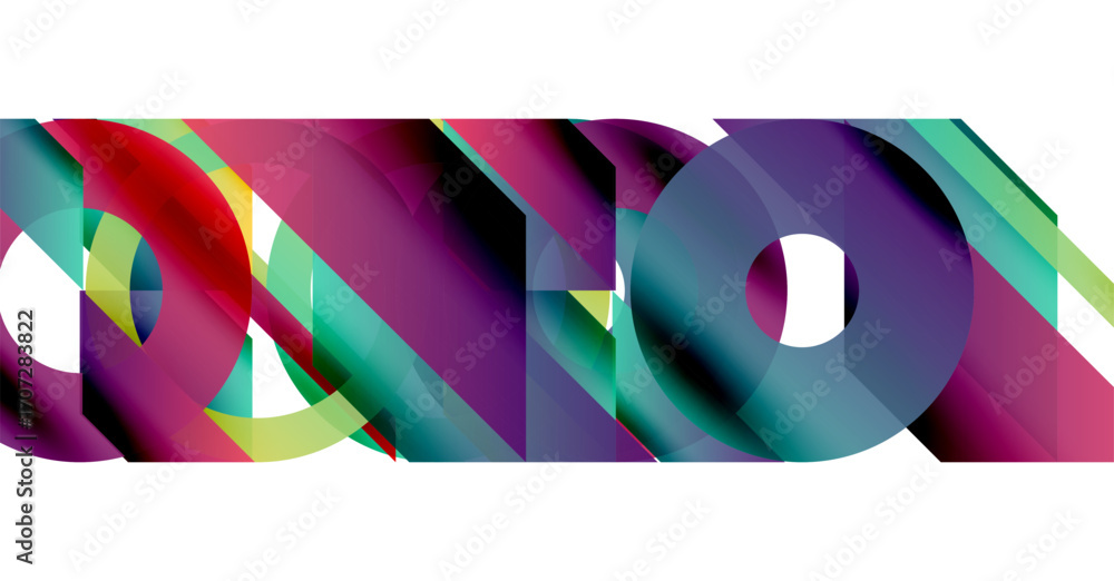 Aufkleber abstract composition. overlapping shapes create vibrant, colorful patterns. modern design with dynam